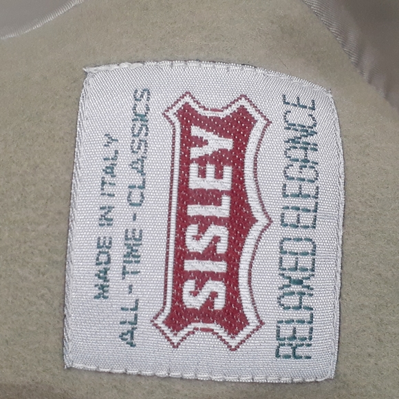 Sisley Italy Italian Made Sage Green Wool Suit Classic Jacket Blazer size S - Picture 5 of 7